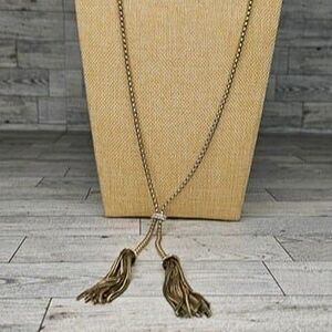 St. Thomas Rhinestone Accent Bolo Tie Heavy Chunky Box Chain Necklace 28"L